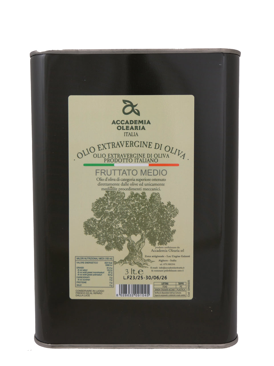 Accademia Olearia Fruttato 3L Tin (Single Unit)