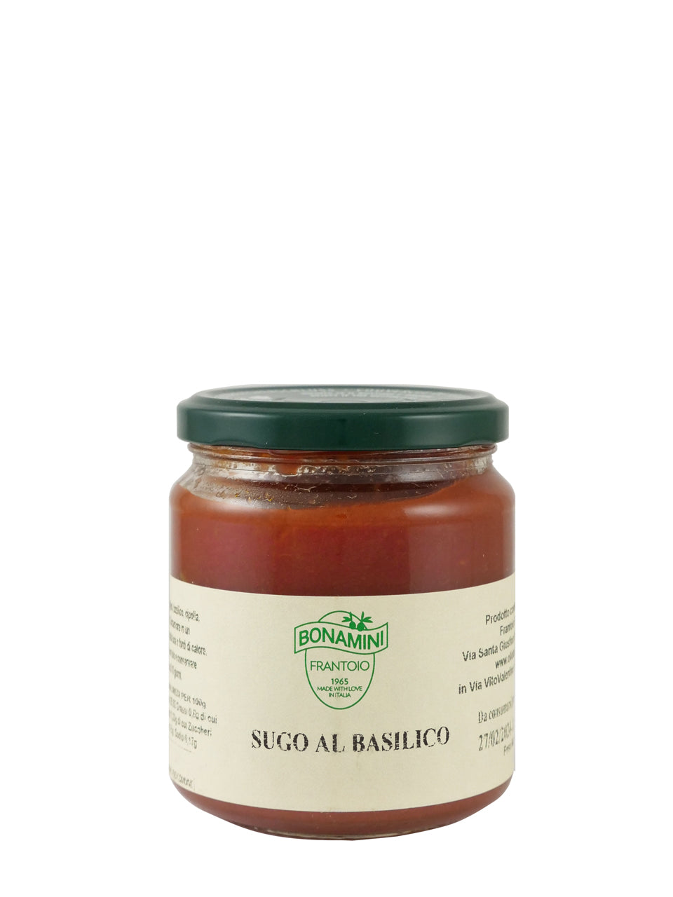 Frantoio Bonamini Tomato Sauce with Basil 12-Pack