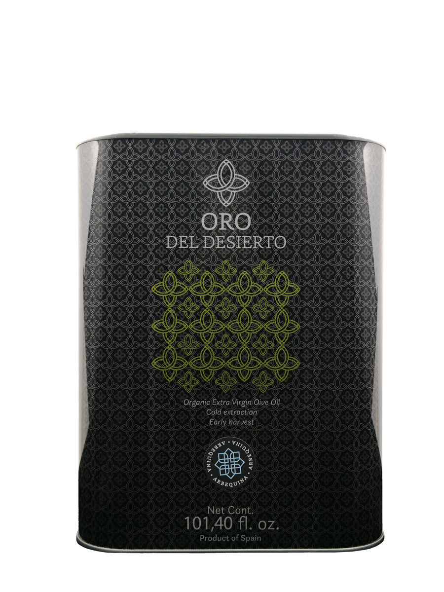 Oro del Desierto Organic Arbequina 3L Tin 3-Pack