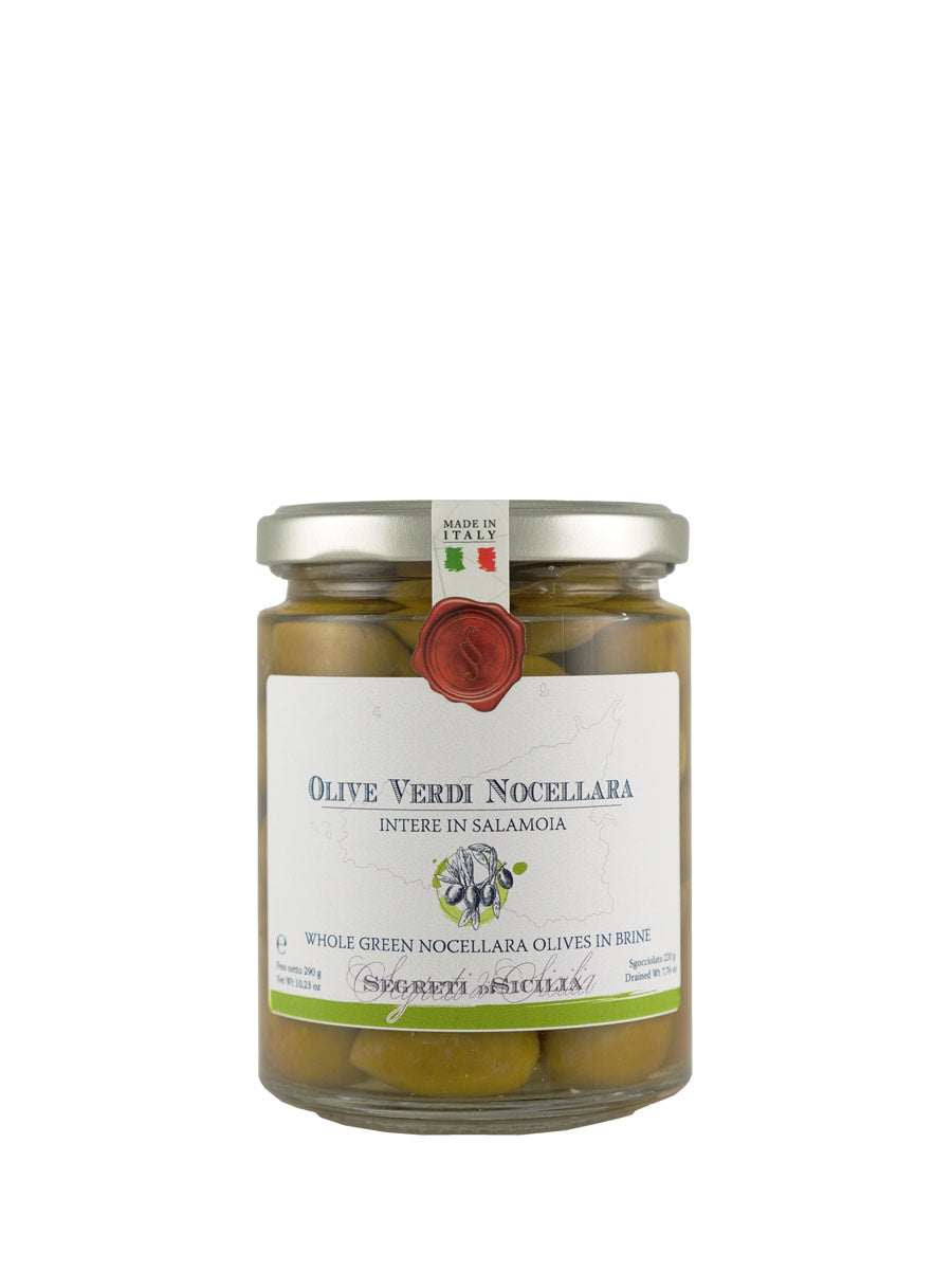 Frantoi Cutrera Green Nocellara Etnea Olives in Brine 6-Pack