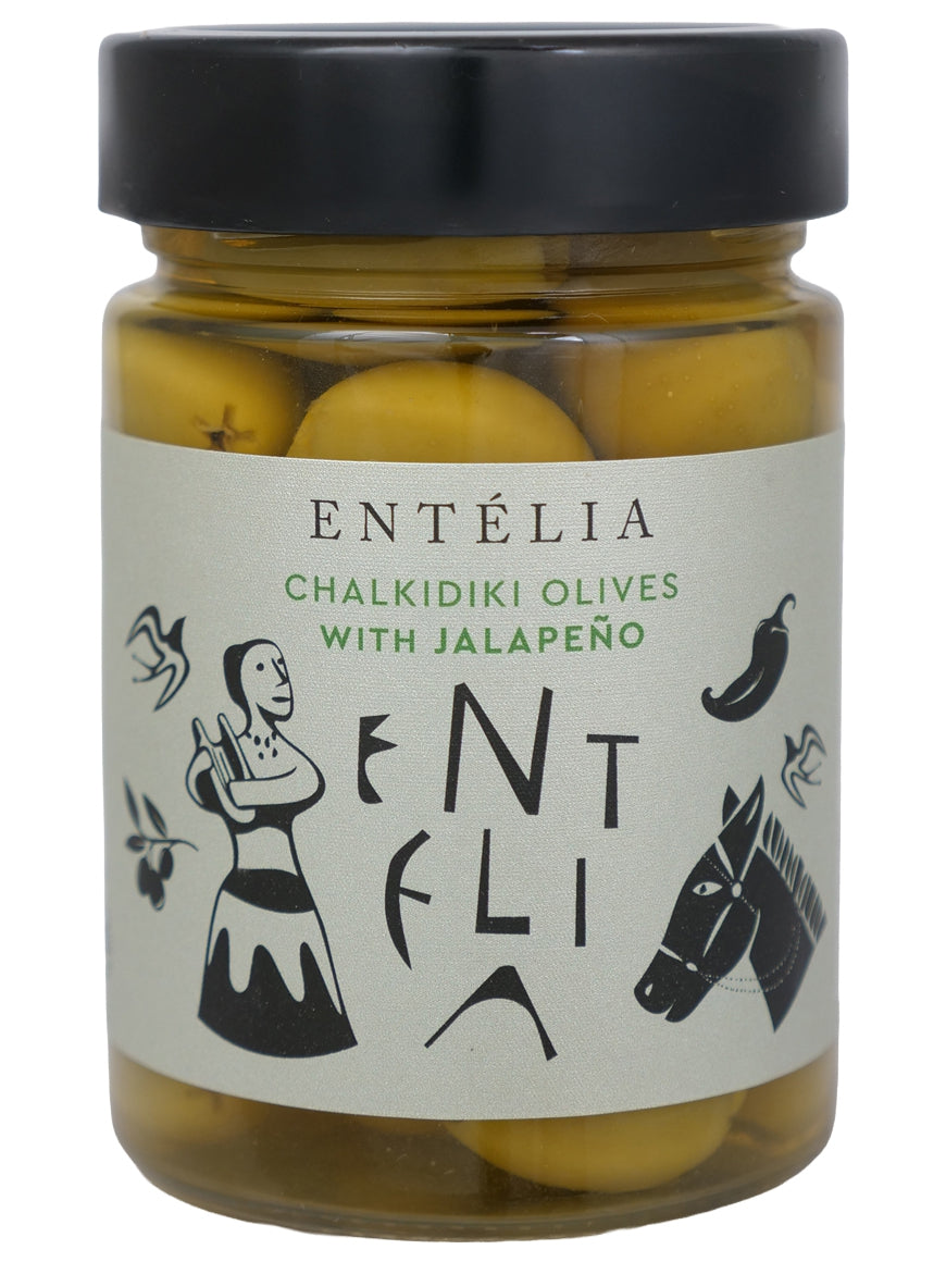 Entelia Chalkidiki Olives with Jalapeño 15-Pack