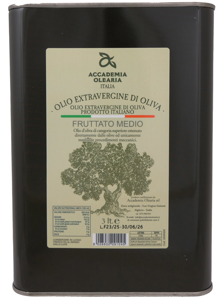 Accademia Olearia Fruttato 3L Tin (Single Unit)