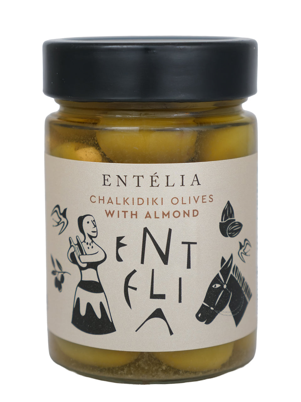 Entelia Chalkidiki Olives with Almonds 15-Pack