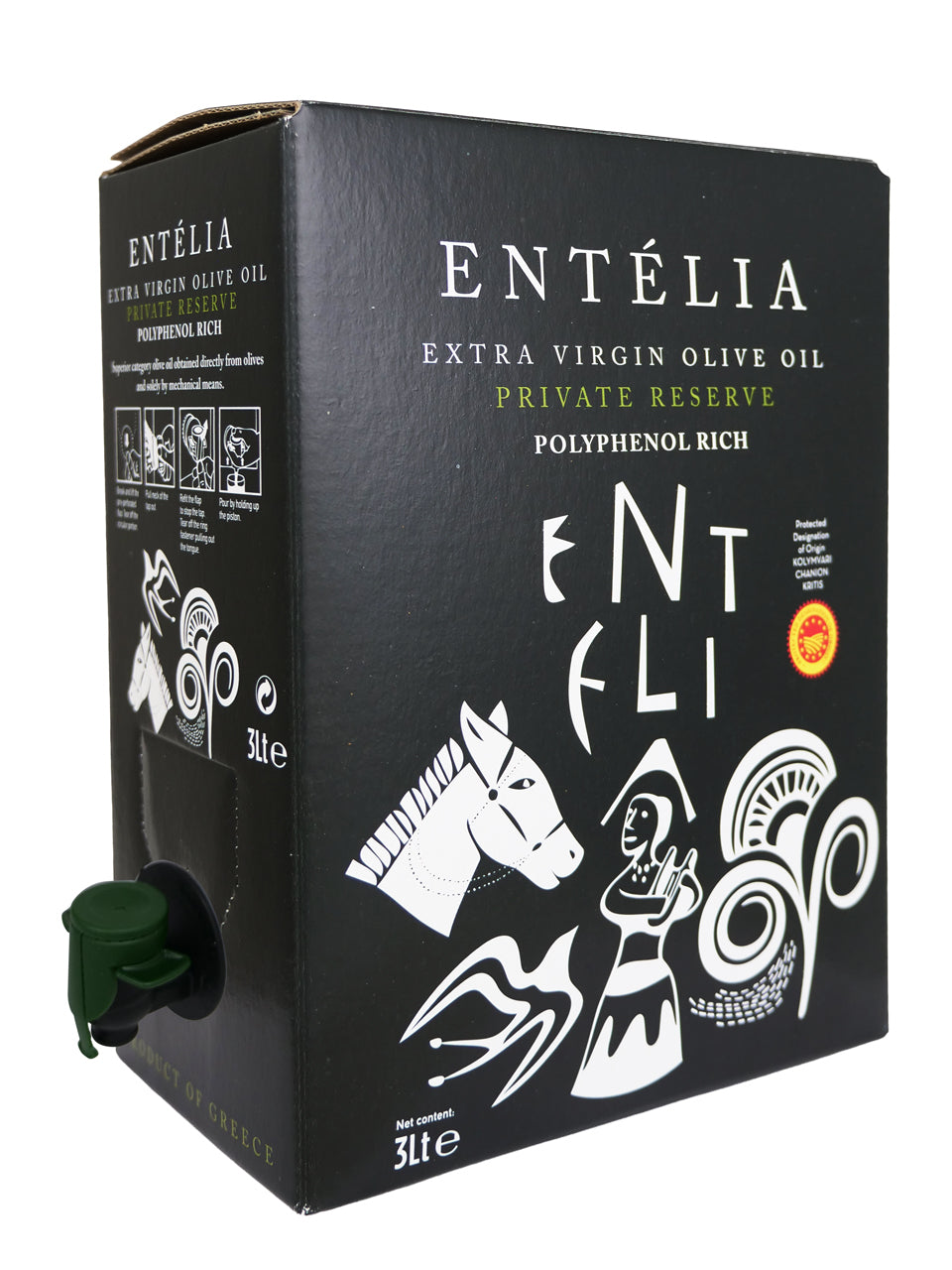 Entelia Private Reserve PDO Kolymvari 3L Bag-In-Box 4-Pack