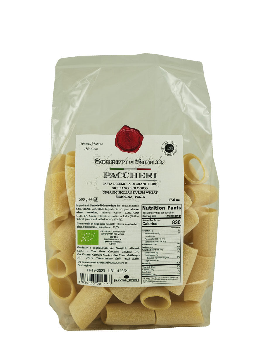 Frantoi Cutrera Organic Paccheri (Single Unit)