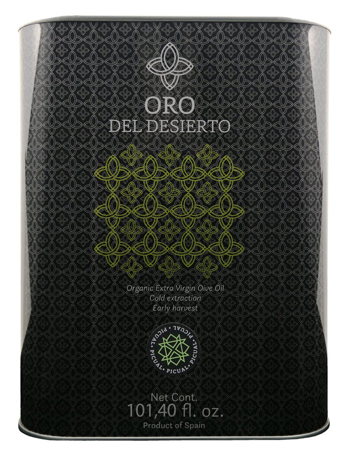 Oro del Desierto Organic Picual 3L Tin (Single Unit)