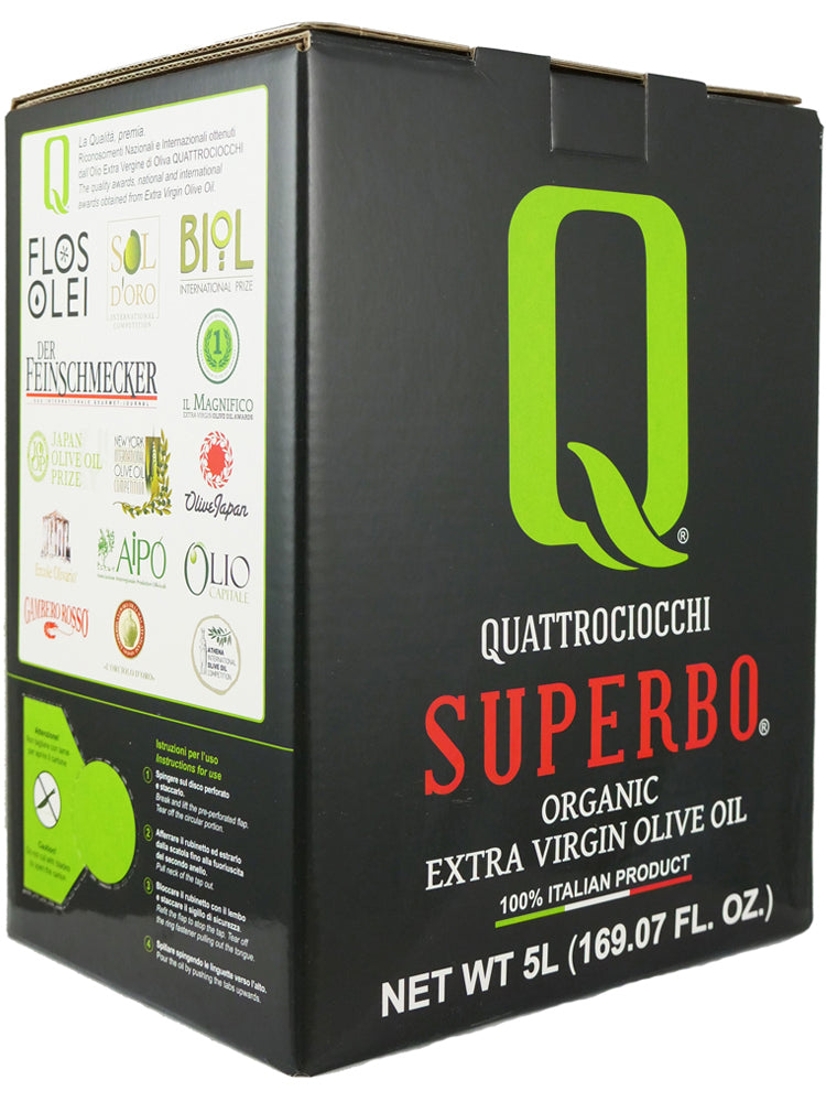 Quattrociocchi Superbo Organic 5L Bag-in-Box 4-Pack