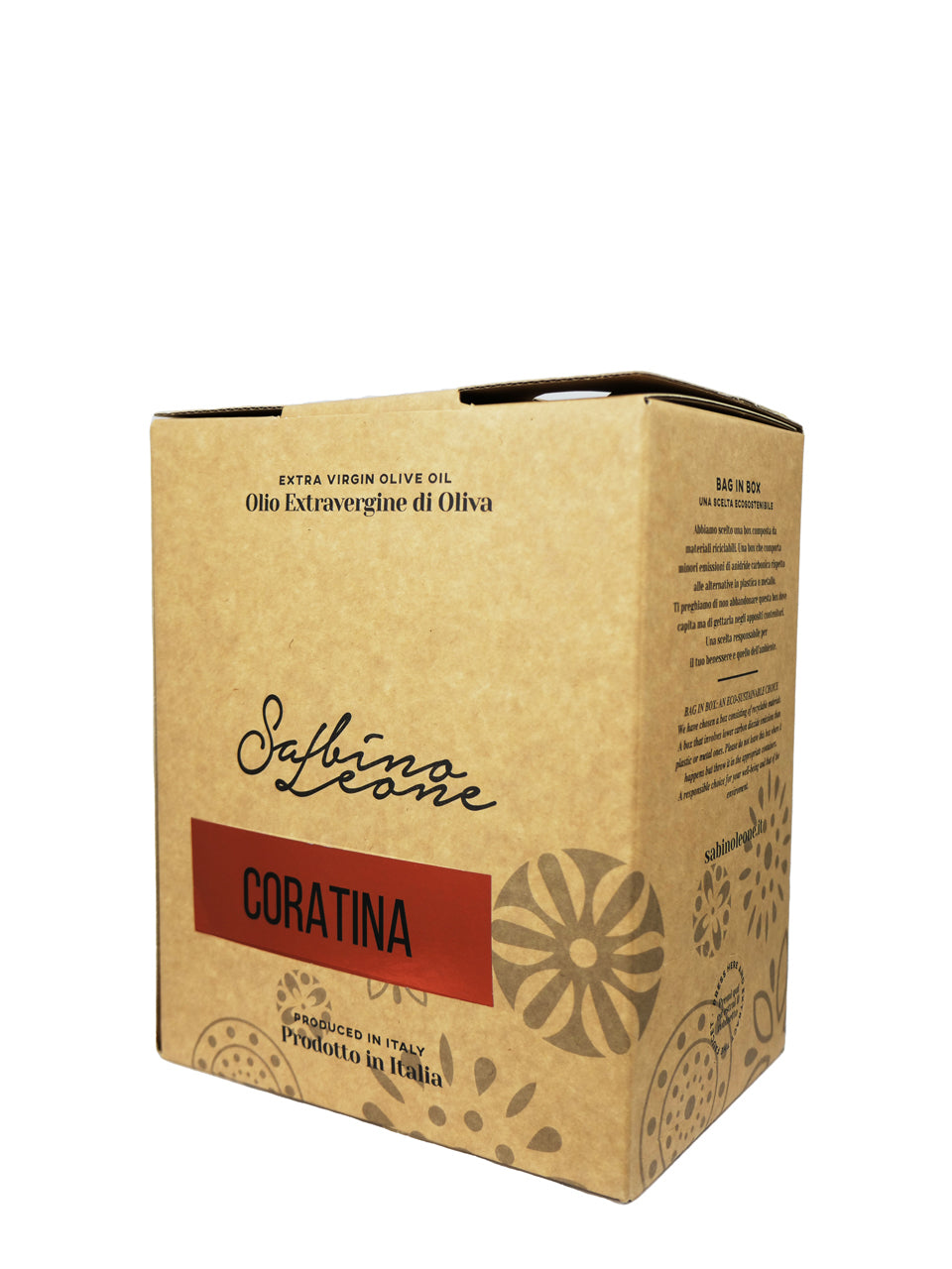 Sabino Leone Coratina 5L Bag-in-Box 4-Pack