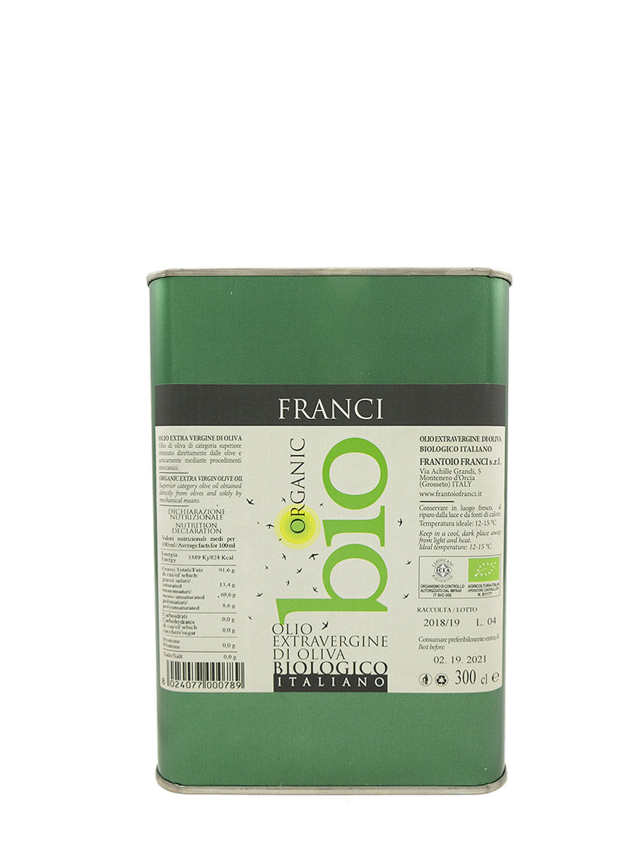 Franci Bio Organic 3L Tin 4-Pack 2021 Harvest