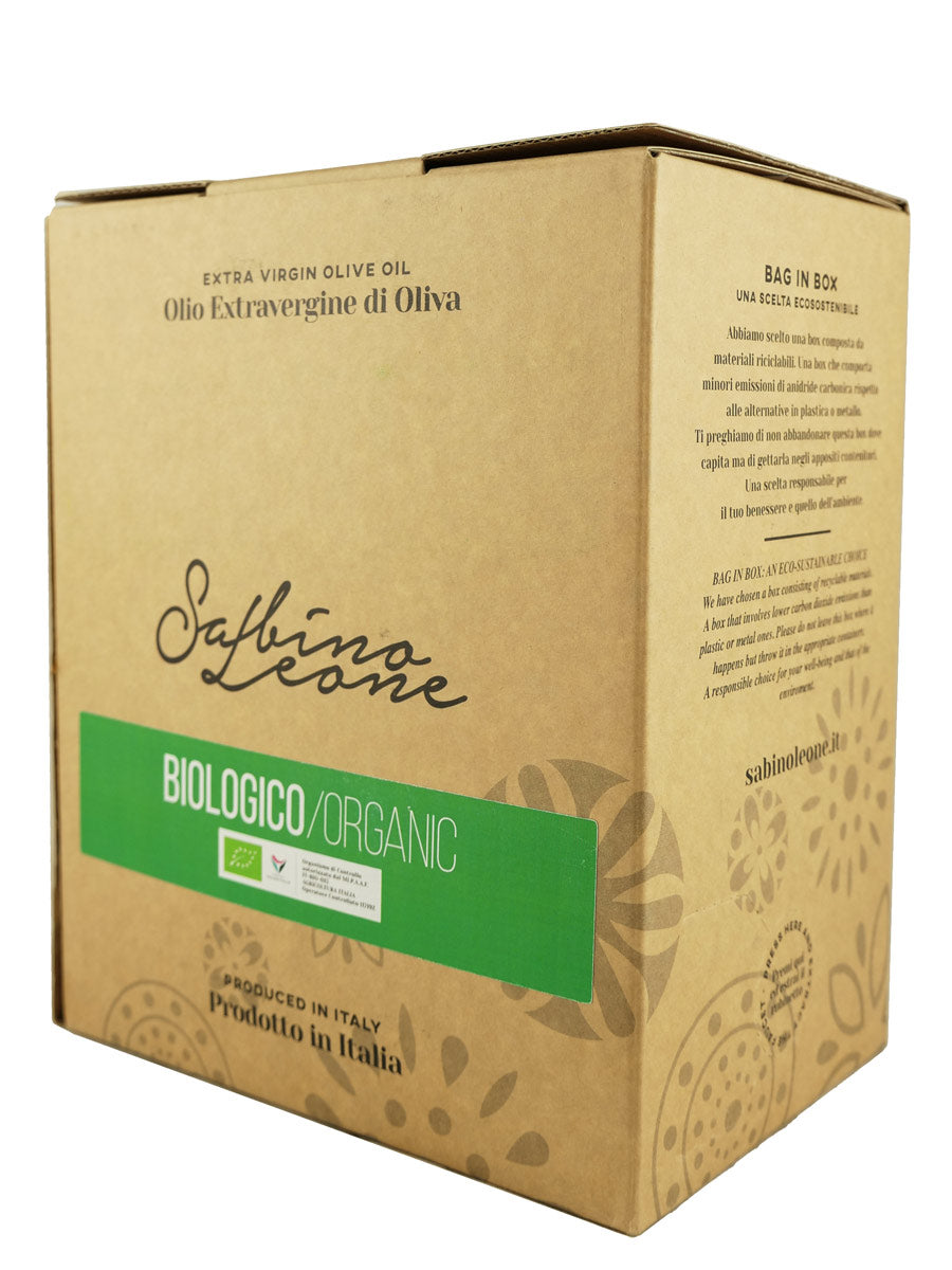 Sabino Leone Biologico Organic 5L Bag in Box 4-Pack