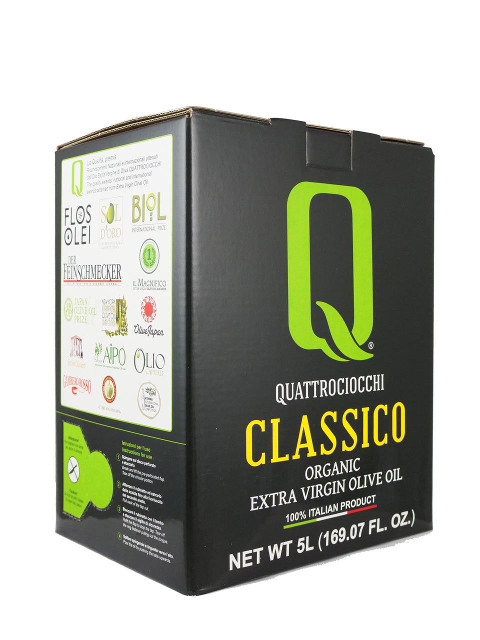 Quattrociocchi Classico Organic 5L Bag-in-Box 4-Pack