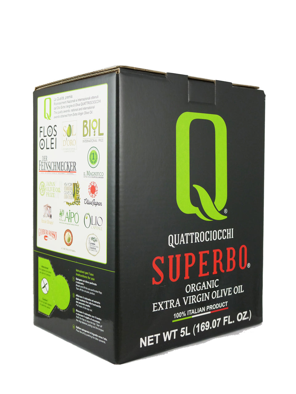 Quattrociocchi Superbo Organic 5L Bag-in-Box 4-Pack
